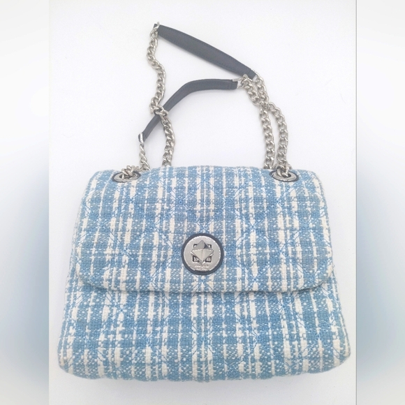 kate spade Handbags - Kate Spade Natalia Denim Tweed med flap chain shoulder/crossbody bag
